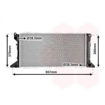 Radiateur, refroidissement du moteur VAN WEZEL 18002206