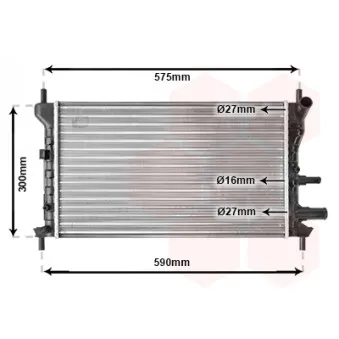 Radiateur, refroidissement du moteur VAN WEZEL 18002218