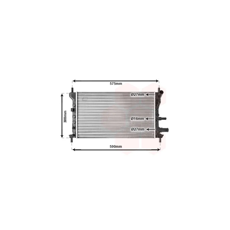 Radiateur, refroidissement du moteur VAN WEZEL 18002218
