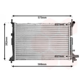 Radiateur, refroidissement du moteur VAN WEZEL 18002220