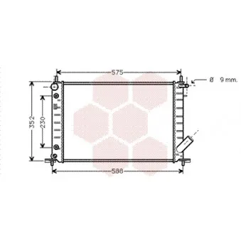 Radiateur, refroidissement du moteur VAN WEZEL 18002222