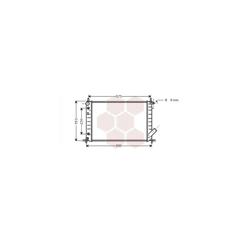 Radiateur, refroidissement du moteur VAN WEZEL 18002222