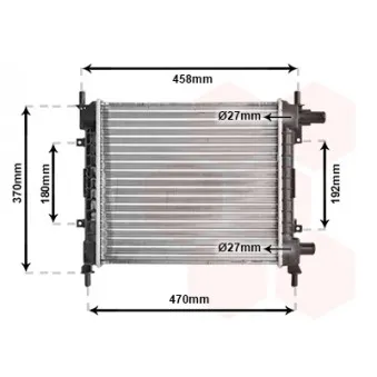 Radiateur, refroidissement du moteur VAN WEZEL 18002257