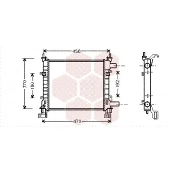 Radiateur, refroidissement du moteur VAN WEZEL 18002260