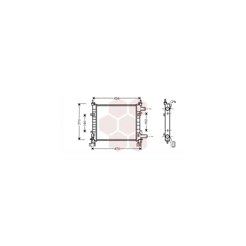 Radiateur, refroidissement du moteur VAN WEZEL 18002260