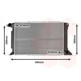 Radiateur, refroidissement du moteur VAN WEZEL 18002261