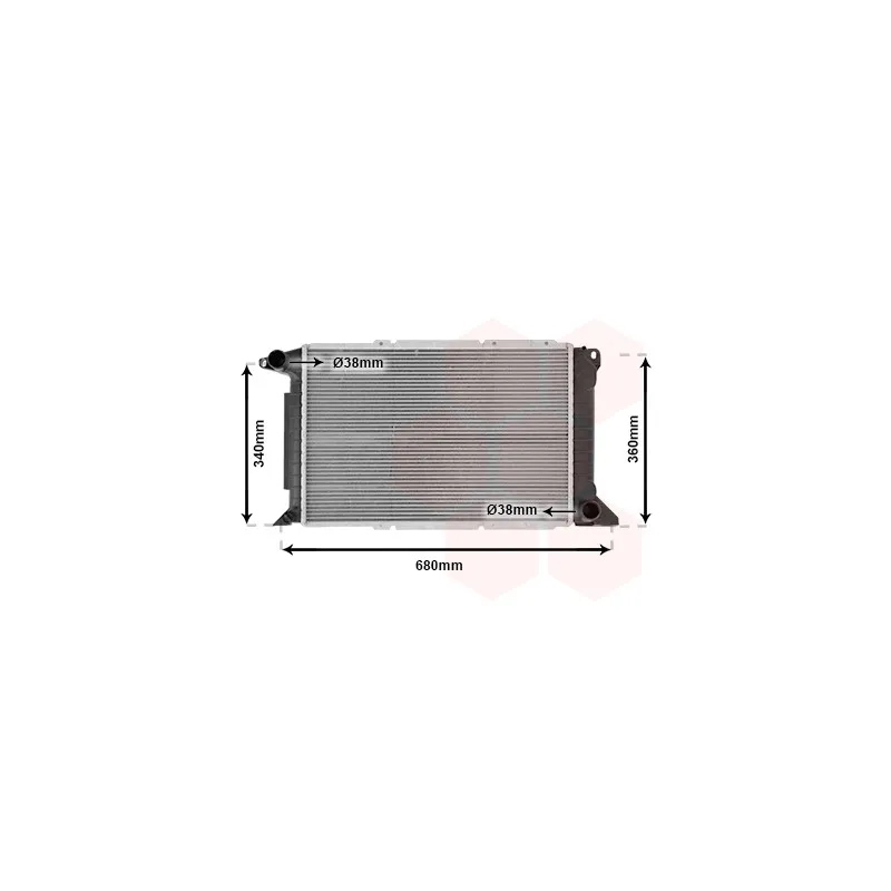 Radiateur, refroidissement du moteur VAN WEZEL 18002261