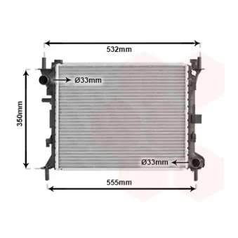 Radiateur, refroidissement du moteur VAN WEZEL 18002263