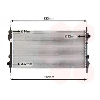 Radiateur, refroidissement du moteur VAN WEZEL 18002318