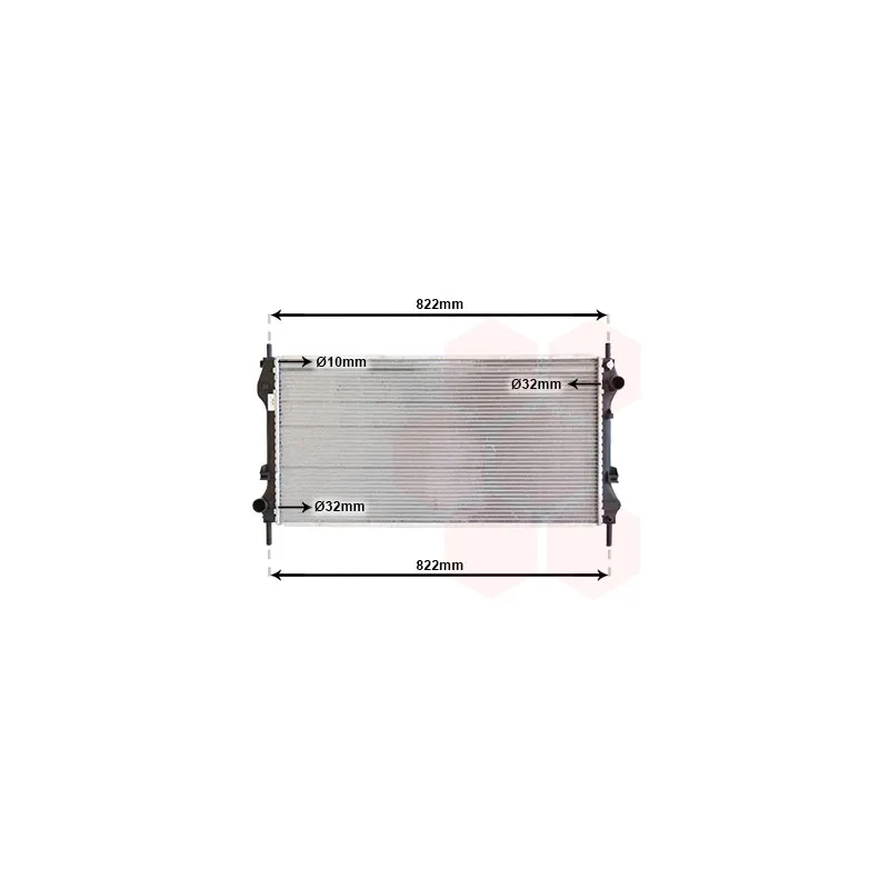 Radiateur, refroidissement du moteur VAN WEZEL 18002318