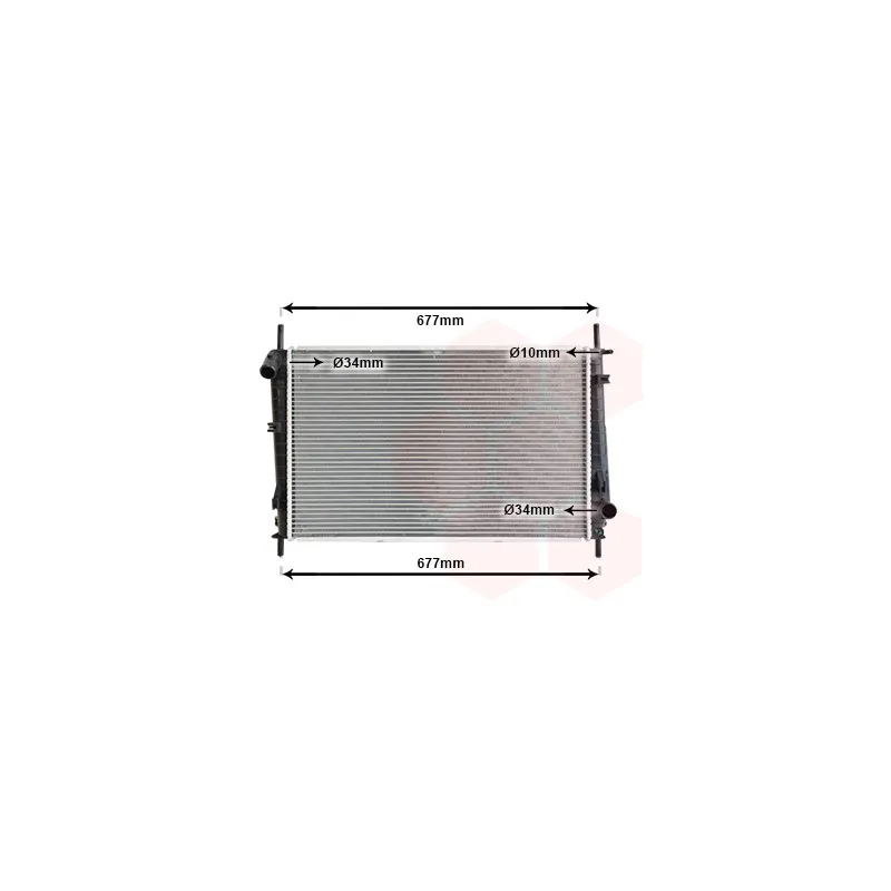 Radiateur, refroidissement du moteur VAN WEZEL 18002336