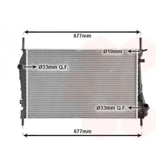 Radiateur, refroidissement du moteur VAN WEZEL 18002337