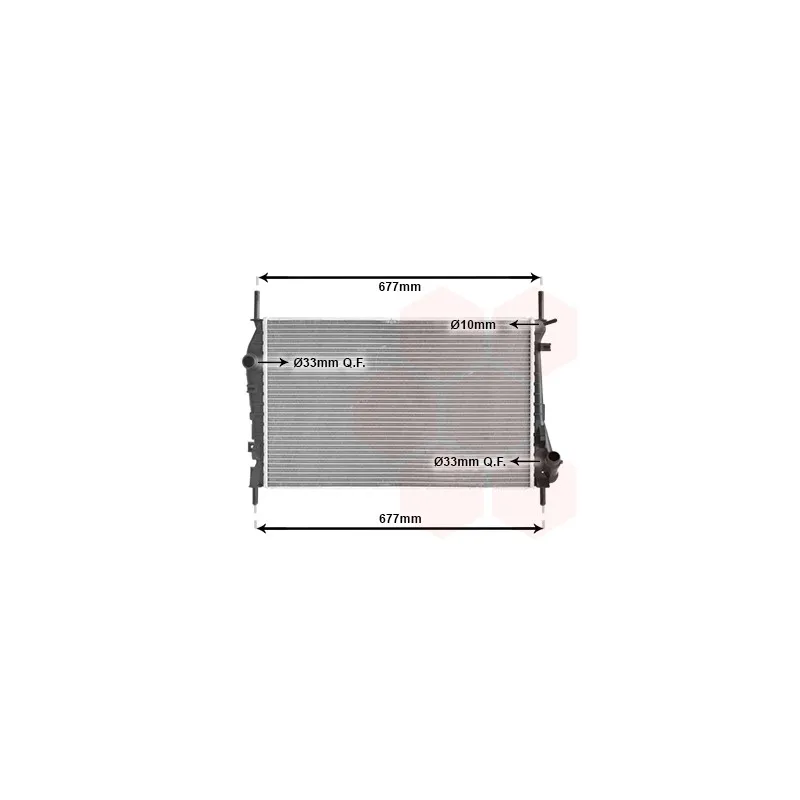 Radiateur, refroidissement du moteur VAN WEZEL 18002337