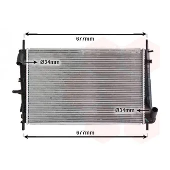 Radiateur, refroidissement du moteur VAN WEZEL 18002338