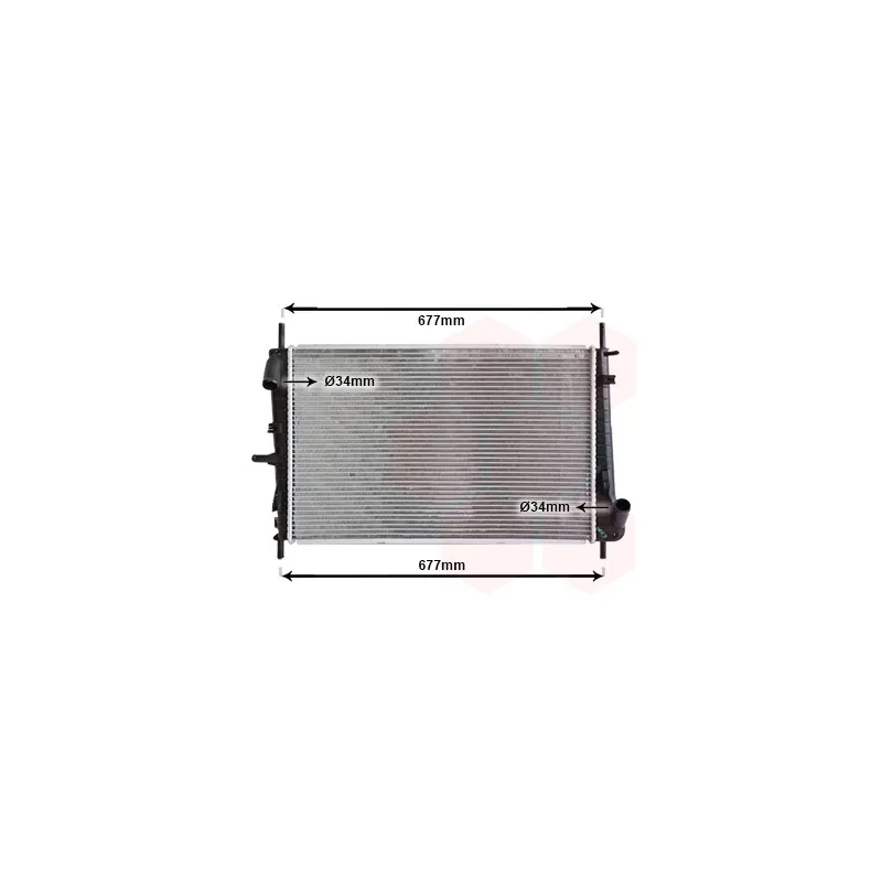 Radiateur, refroidissement du moteur VAN WEZEL 18002338