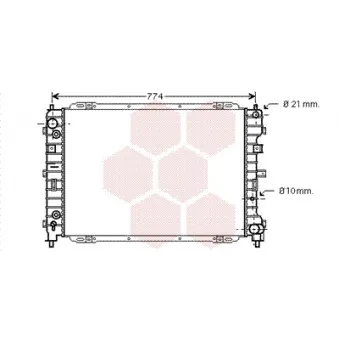 Radiateur, refroidissement du moteur VAN WEZEL 18002345
