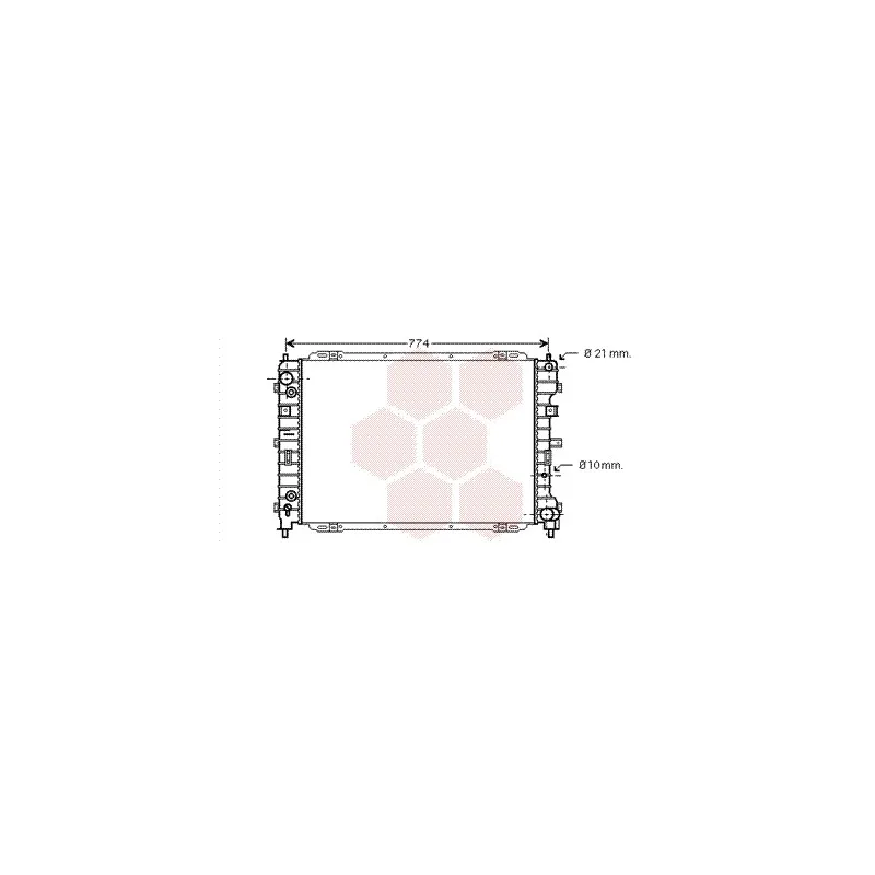 Radiateur, refroidissement du moteur VAN WEZEL 18002345