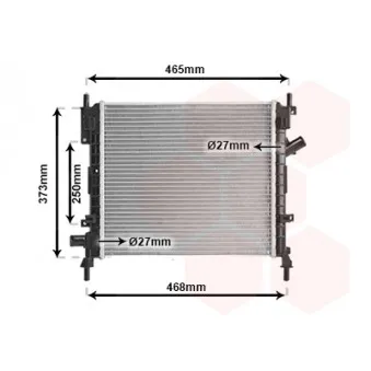 Radiateur, refroidissement du moteur VAN WEZEL 18002372