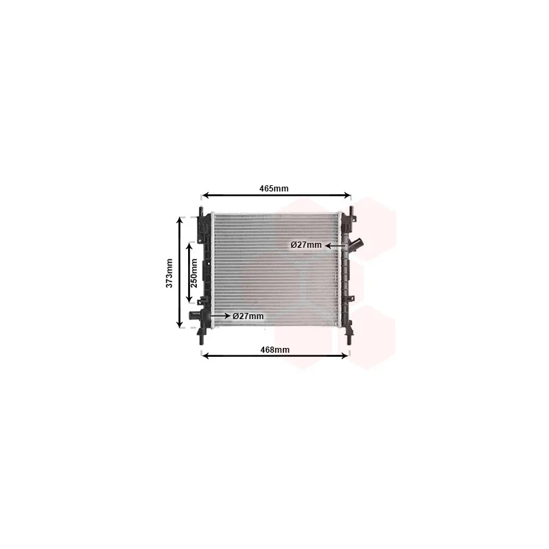 Radiateur, refroidissement du moteur VAN WEZEL 18002372