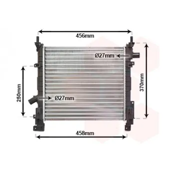 Radiateur, refroidissement du moteur VAN WEZEL 18002373
