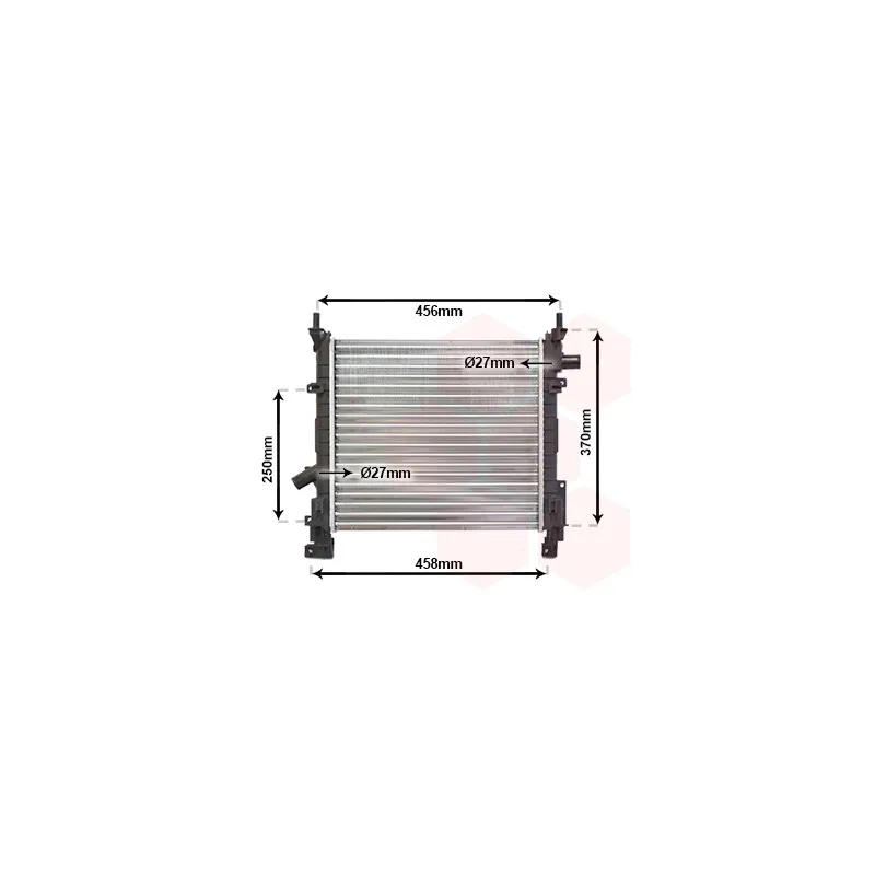 Radiateur, refroidissement du moteur VAN WEZEL 18002373