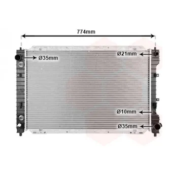 Radiateur, refroidissement du moteur VAN WEZEL 18002375
