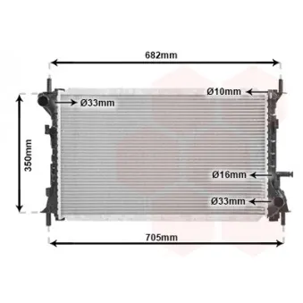 Radiateur, refroidissement du moteur VAN WEZEL 18002379