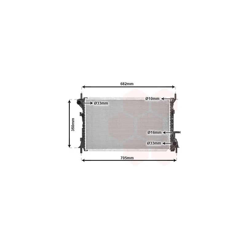 Radiateur, refroidissement du moteur VAN WEZEL 18002379