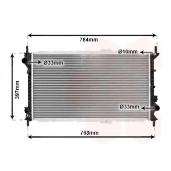 Radiateur, refroidissement du moteur VAN WEZEL 18002381