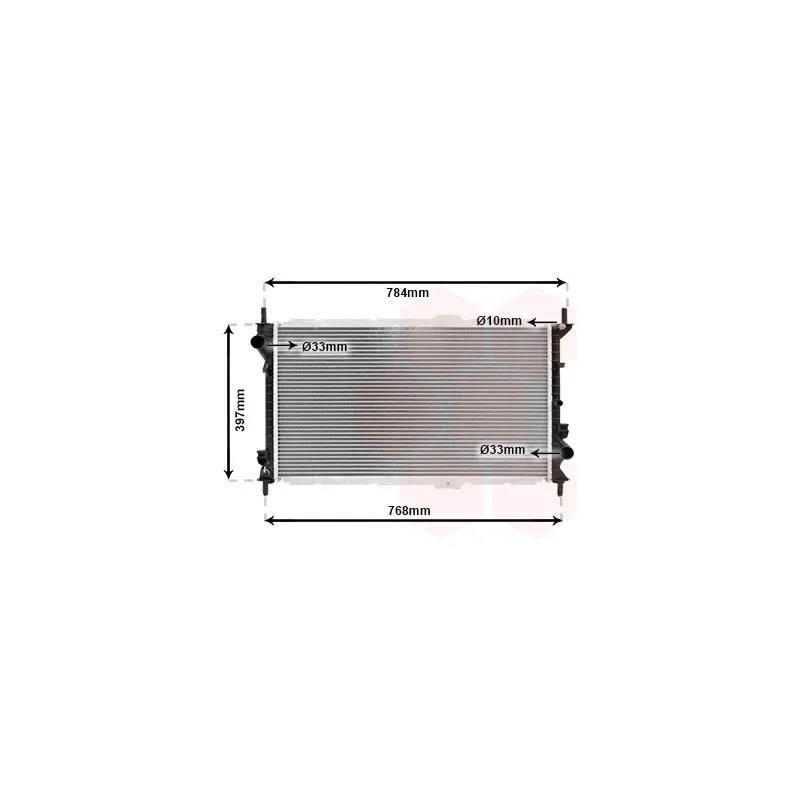 Radiateur, refroidissement du moteur VAN WEZEL 18002381