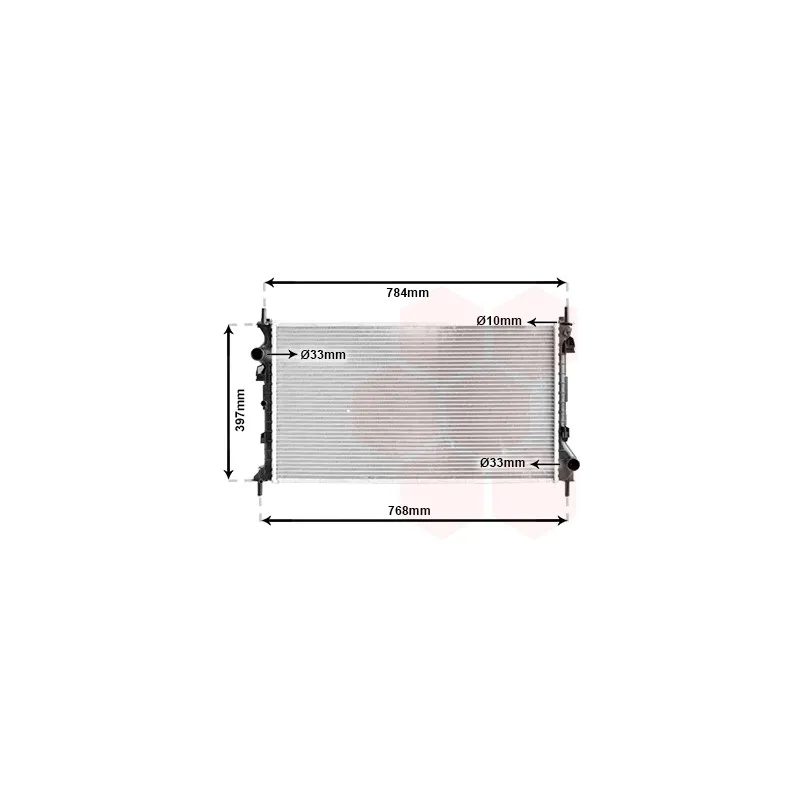 Radiateur, refroidissement du moteur VAN WEZEL 18002382