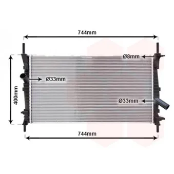 Radiateur, refroidissement du moteur VAN WEZEL 18002403