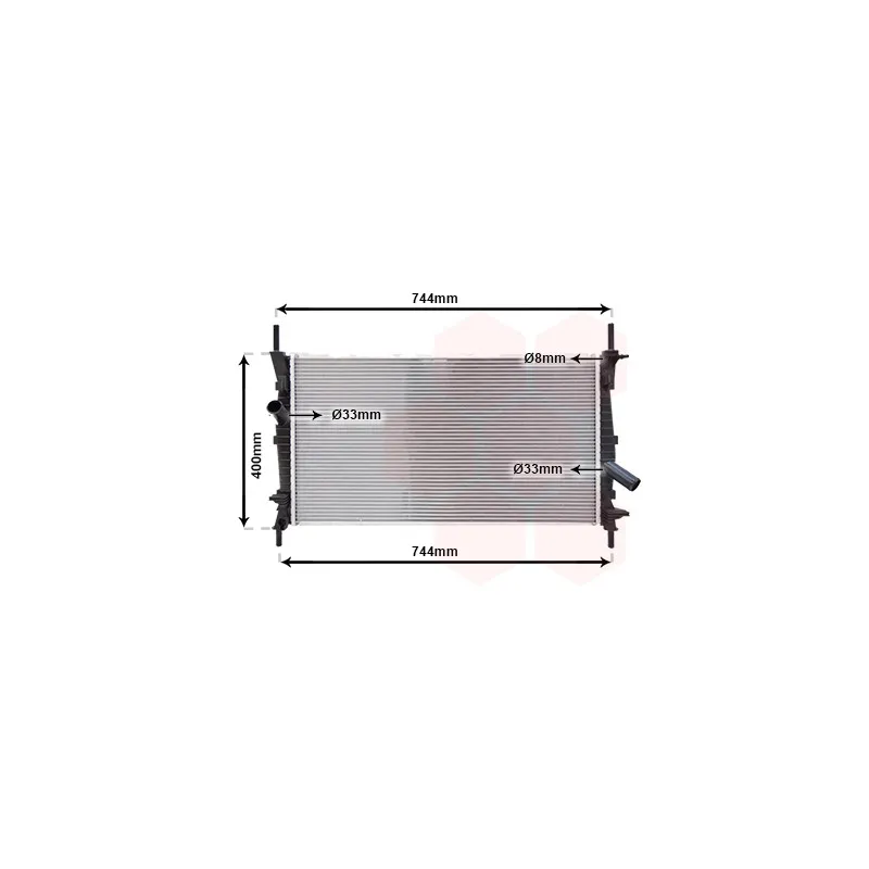 Radiateur, refroidissement du moteur VAN WEZEL 18002403