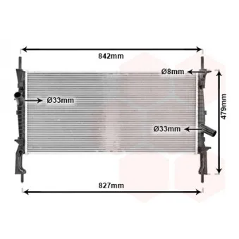 Radiateur, refroidissement du moteur VAN WEZEL 18002405