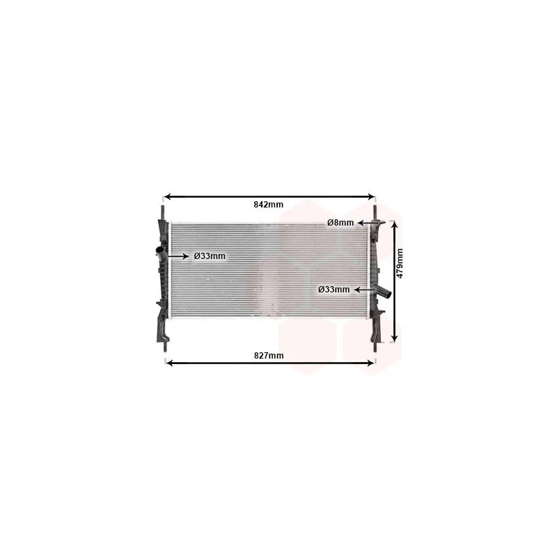 Radiateur, refroidissement du moteur VAN WEZEL 18002405