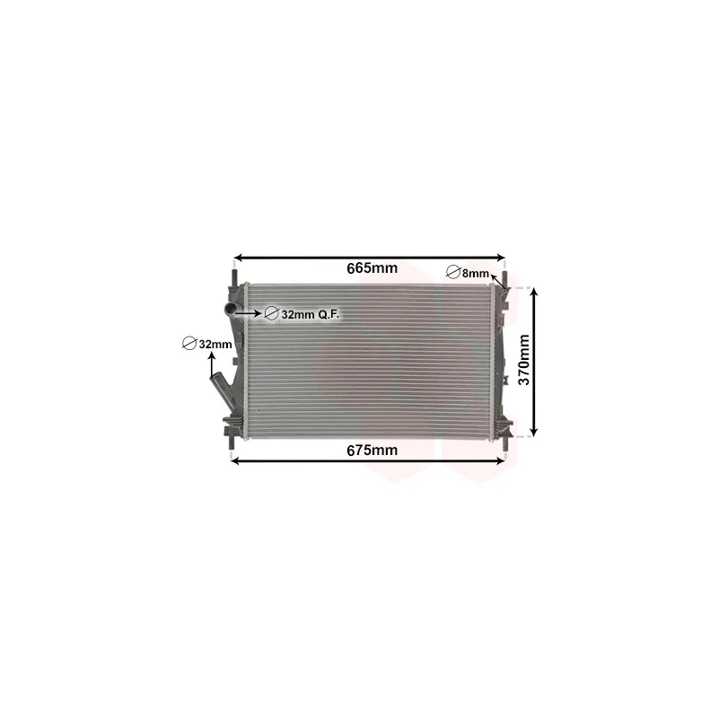Radiateur, refroidissement du moteur VAN WEZEL 18002408