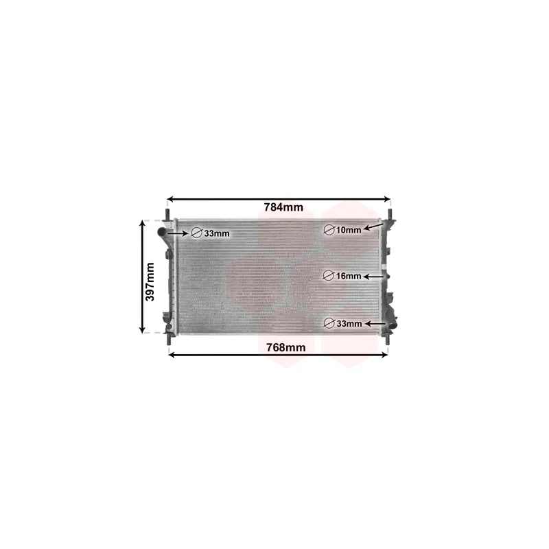 Radiateur, refroidissement du moteur VAN WEZEL 18002411