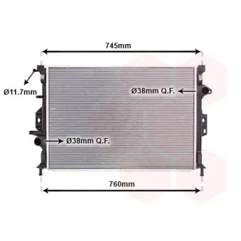 Radiateur, refroidissement du moteur VAN WEZEL 18002424