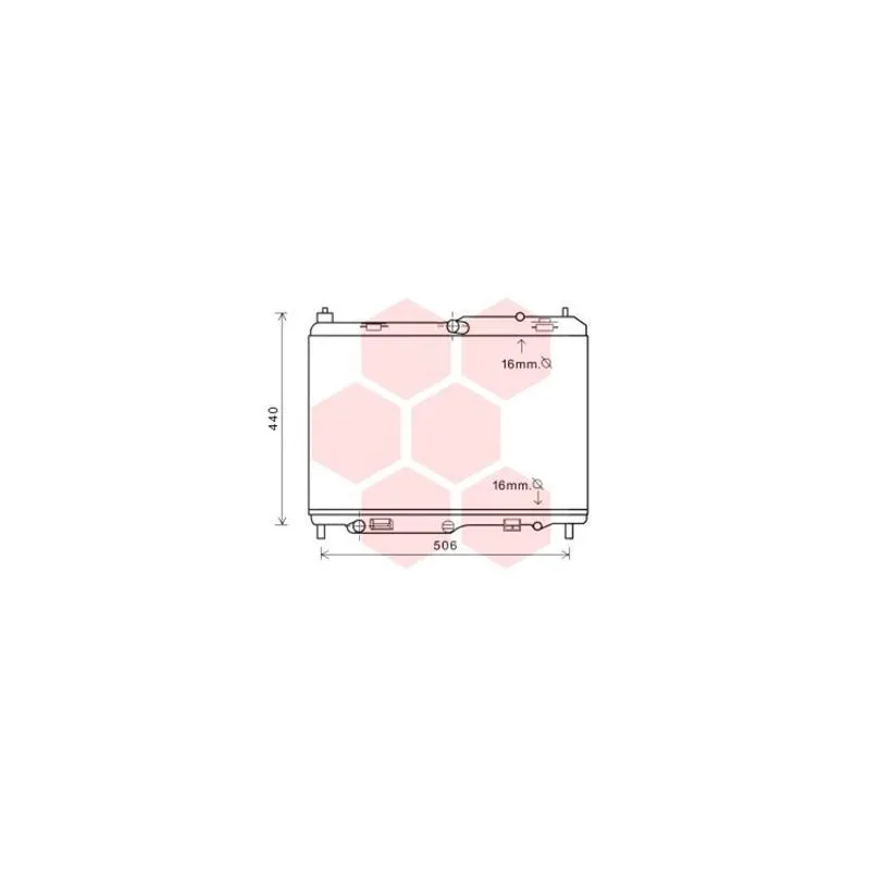 Radiateur, refroidissement du moteur VAN WEZEL 18002441