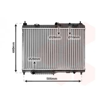 Radiateur, refroidissement du moteur VAN WEZEL 18002442