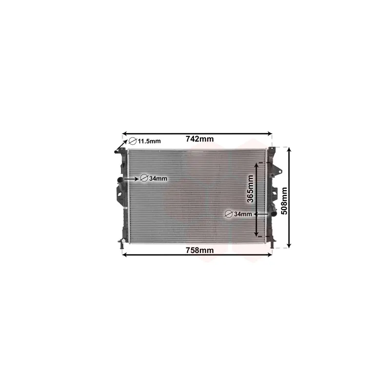 Radiateur, refroidissement du moteur VAN WEZEL 18002581