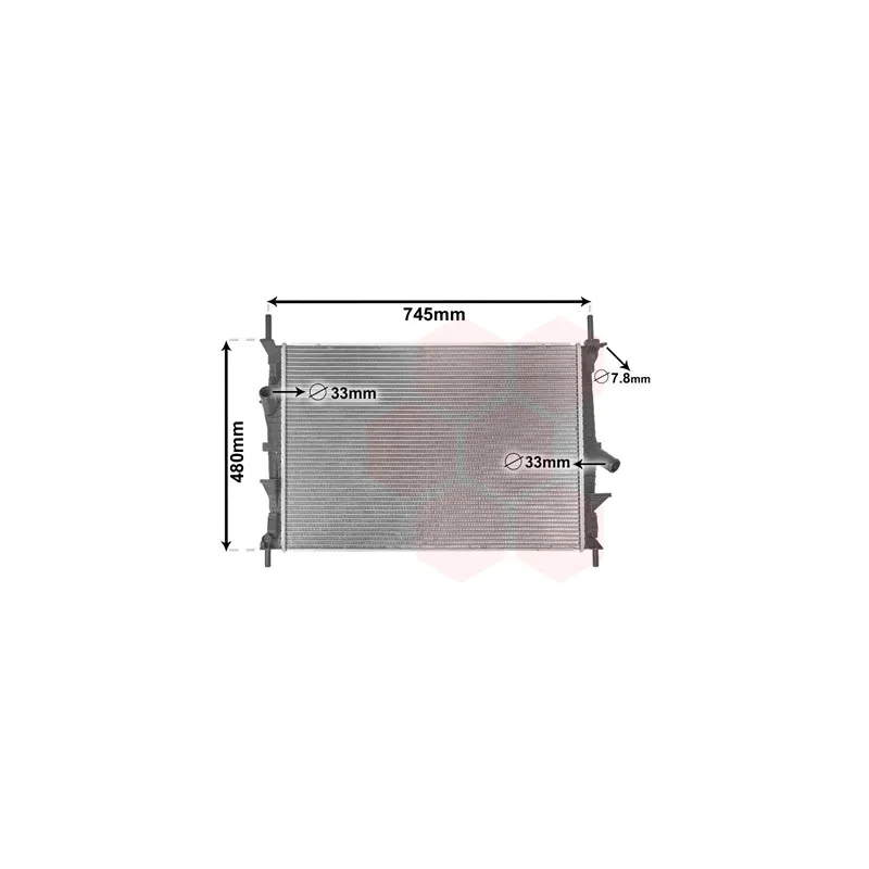 Radiateur, refroidissement du moteur VAN WEZEL 18002589
