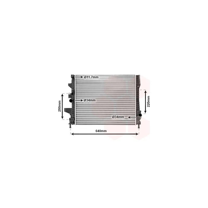 Radiateur, refroidissement du moteur VAN WEZEL 18002644