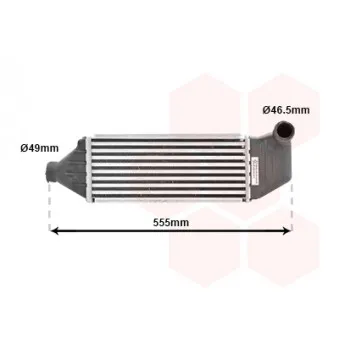 Intercooler, échangeur VAN WEZEL 18004309