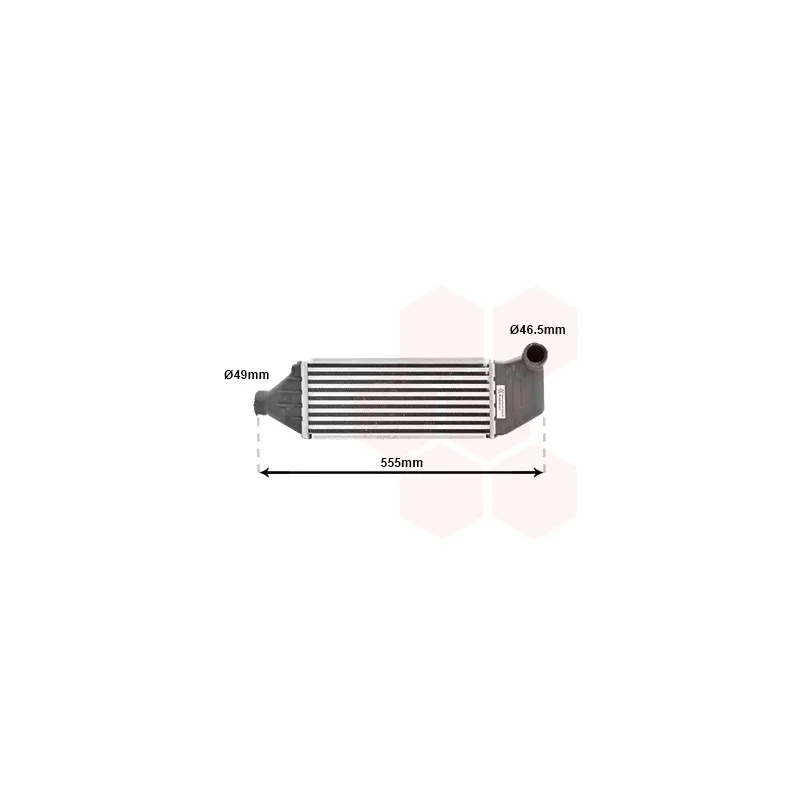 Intercooler, échangeur VAN WEZEL 18004309