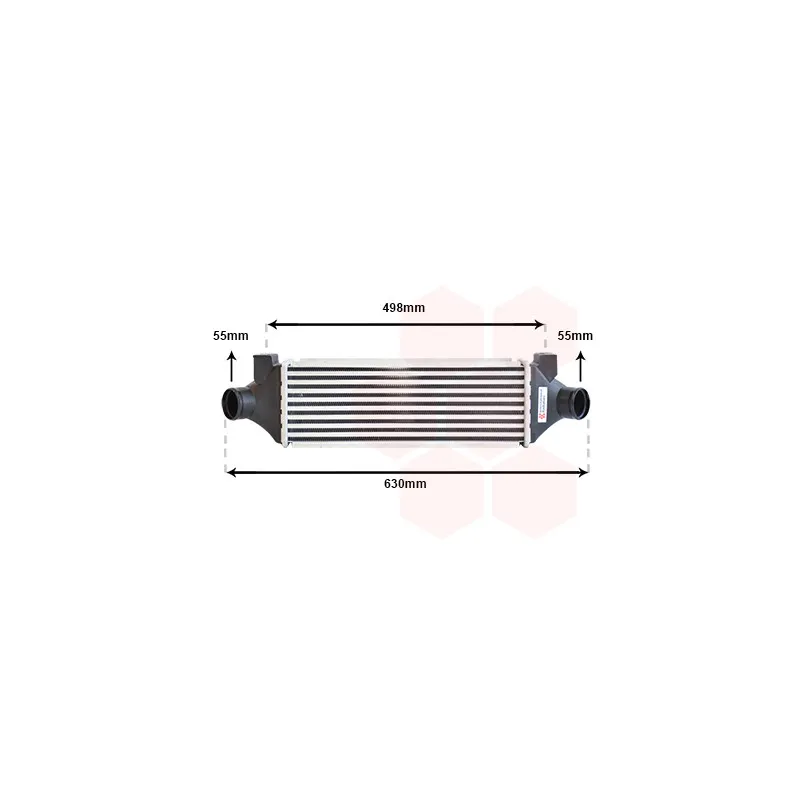 Intercooler, échangeur VAN WEZEL 18004314