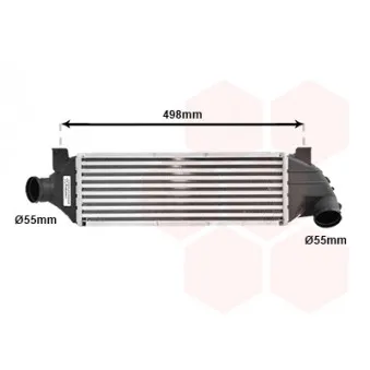 Intercooler, échangeur VAN WEZEL 18004315