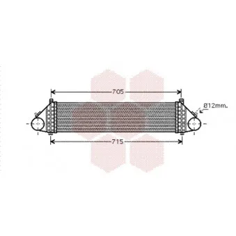 Intercooler, échangeur VAN WEZEL 18004429