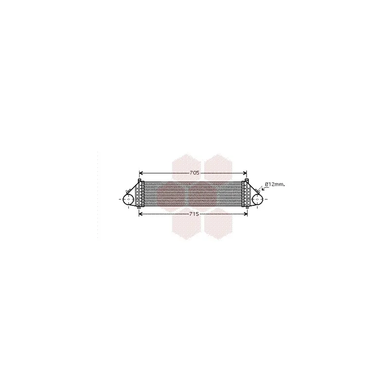 Intercooler, échangeur VAN WEZEL 18004429
