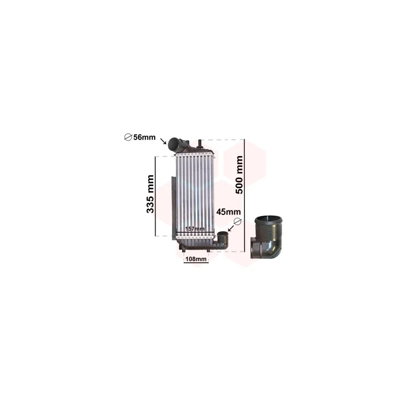 Intercooler, échangeur VAN WEZEL 18004471